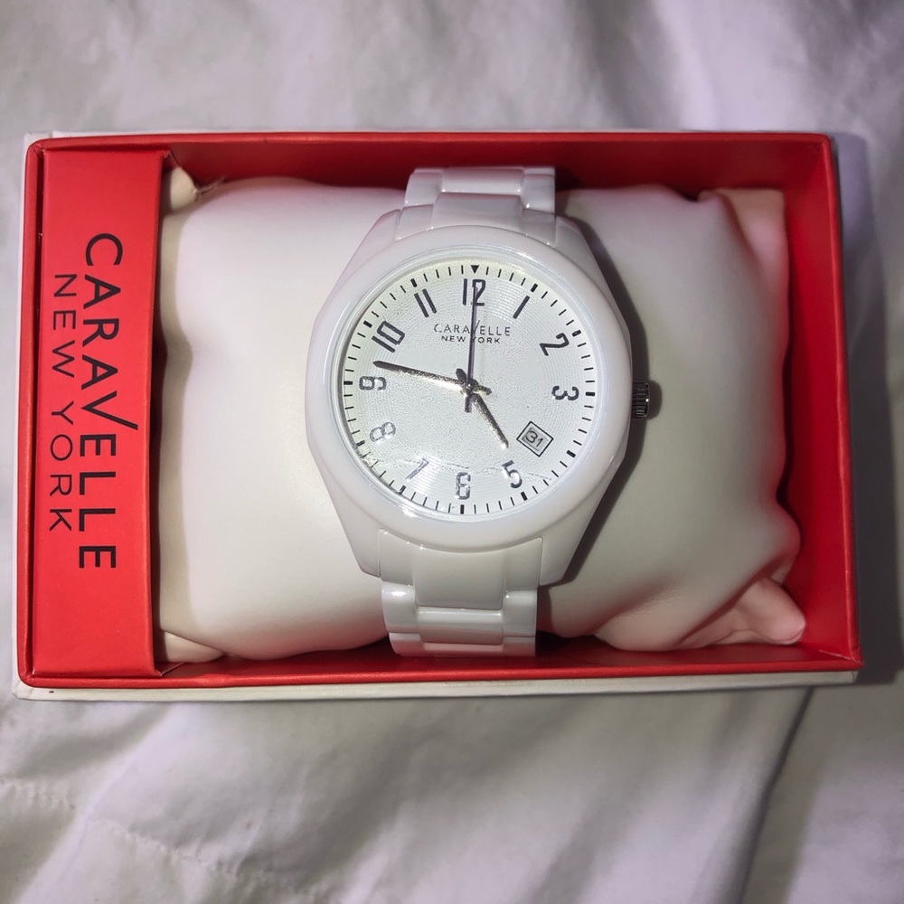 All white watch